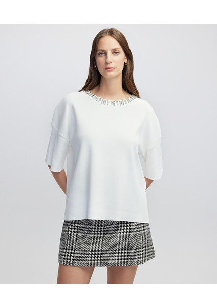Strass Taş Aksesuarlı Oversize Triko IW6250050063018