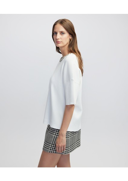Strass Taş Aksesuarlı Oversize Triko IW6250050063018 modelleri