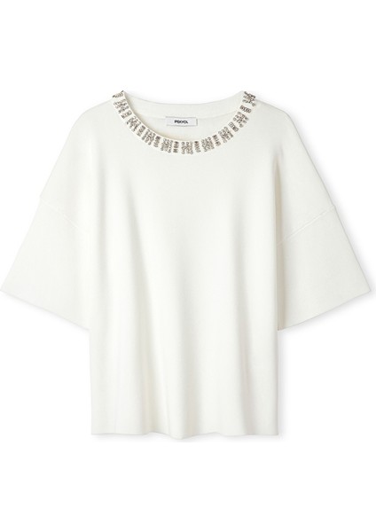 Strass Taş Aksesuarlı Oversize Triko IW6250050063018 indirimleri