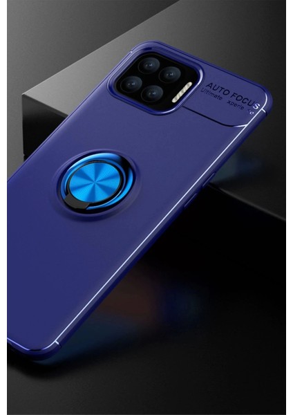Oppo A73 Kılıf Range Yüzüklü Silikon - Mavi fiyatları