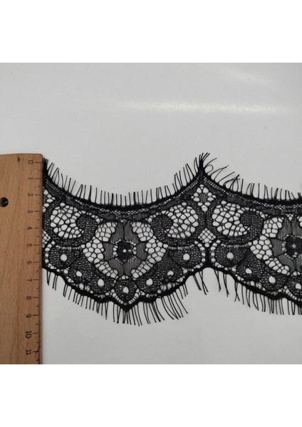 Sakallı Dantel (Kod A209)ENİ 7,5-8 cm 1 Adet 3 Metre Dir. Siyah -Şık Zarif Ipeksi fiyatları