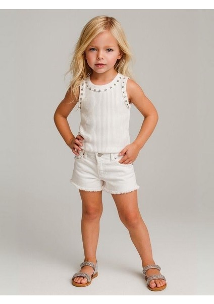 Kız Çocuk Taşlı Crop fiyatları