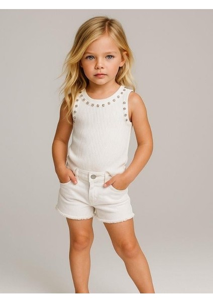 Kız Çocuk Taşlı Crop fırsatları