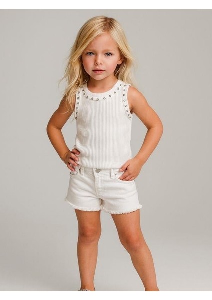 Kız Çocuk Taşlı Crop indirimleri