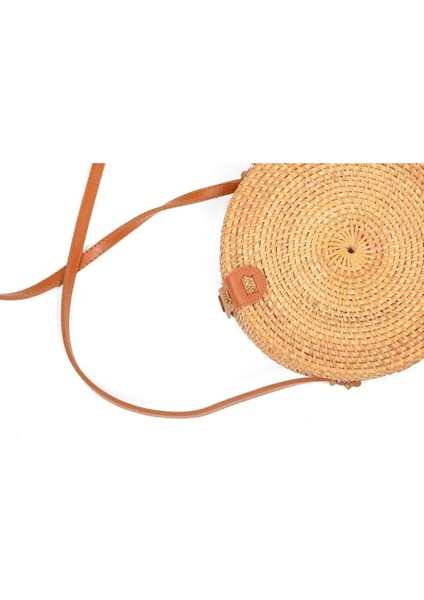 El Yapımı Hasır Deri Askılı Kahverengi Omuz Çantası modelleri