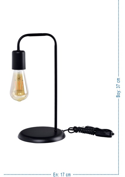 Şık Siyah Masa Lambası, Modern Tasarım ile Ortama Zarafet Katar fiyatları