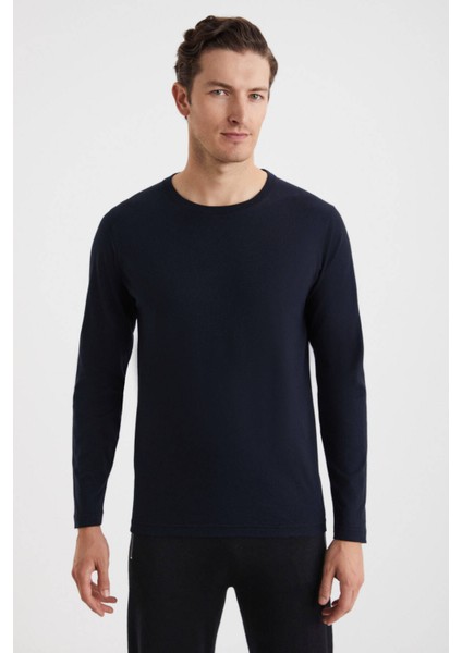 Kaşmir Karışım Siyah Uzun Kollu T-Shirt modelleri