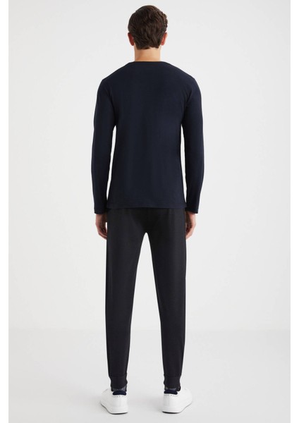 Kaşmir Karışım Siyah Uzun Kollu T-Shirt indirimleri