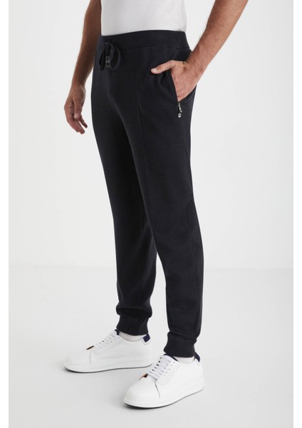 Siyah Merino Yün Activewear Triko Pantolon indirimleri