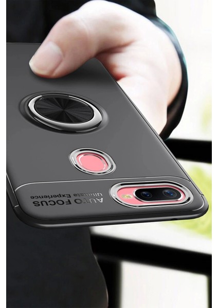 Oppo A12 Kılıf Range Yüzüklü Silikon - Siyah modelleri