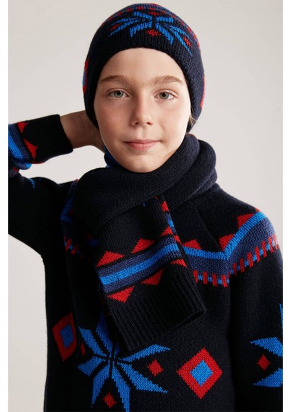 Kaşmir Yün Karışımlı Lacivert Çocuk Bere fiyatları