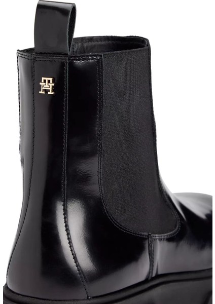 Kadın Kalın Tabanlı Chelsea Bot - Siyah