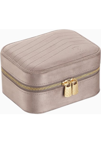 Kadife Takı Kutusu, Fermuarlı, Kompakt ve Şık Saklama