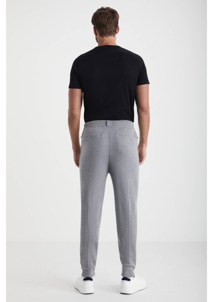 Açık Gri Merino Yün Activewear Triko Pantolon modelleri