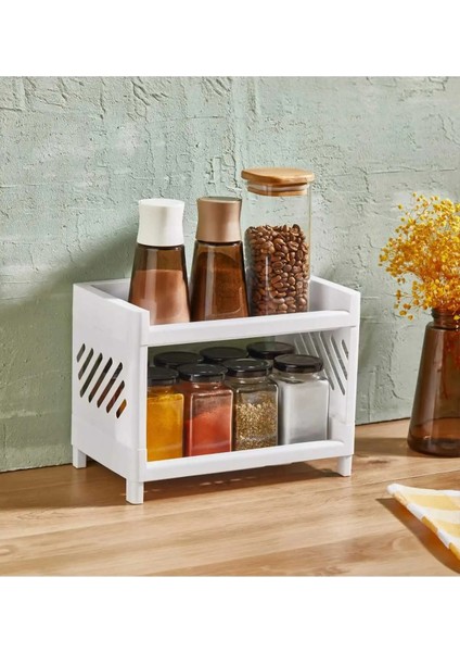 Çift Katlı Organizer Organizeri Rafı Standı Iki Katlı Çok Amaçlı Düzenleyici Saklama Seti