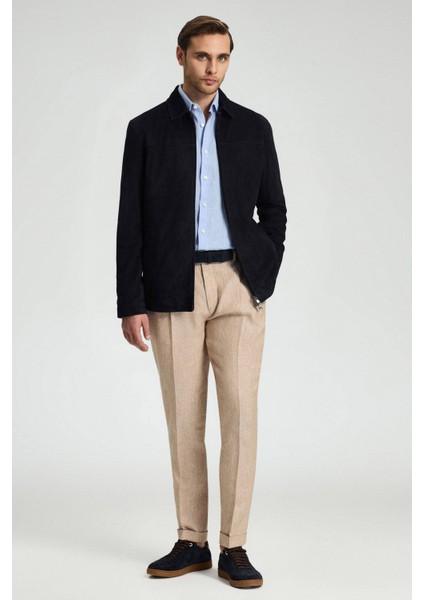 Saf Keten Kum Rengi Pileli Pantolon fiyatları