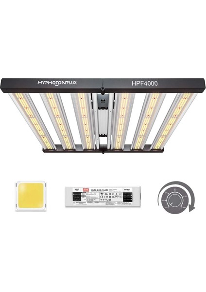 Hyrphotonflux HP4000 Samsung Osram Mean Well Tam Spektrum Bitki Yetiştirme Büyütme Geliştirme Ledi