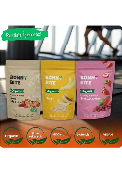 KURUTULMUŞ ORGANİK SEBZE, KAVUN & ÇİLEK 3'LÜ PAKETİ