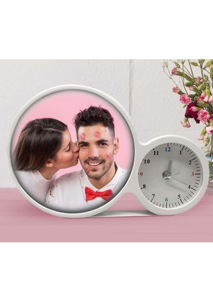 Renkli Ledli Saatli Sihirli Beyaz Ayna, Şık ve Eğlenceli Dekorasyon Parçası modelleri