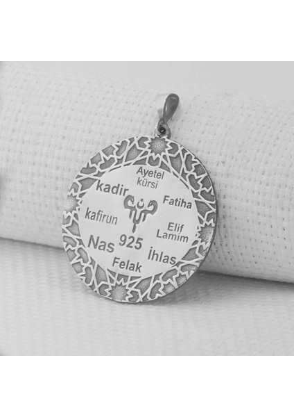 925 Ayar Gümüş Fatiha Ihlas Felak Yazılı 8 Dualı Kolye Ucu fiyatları