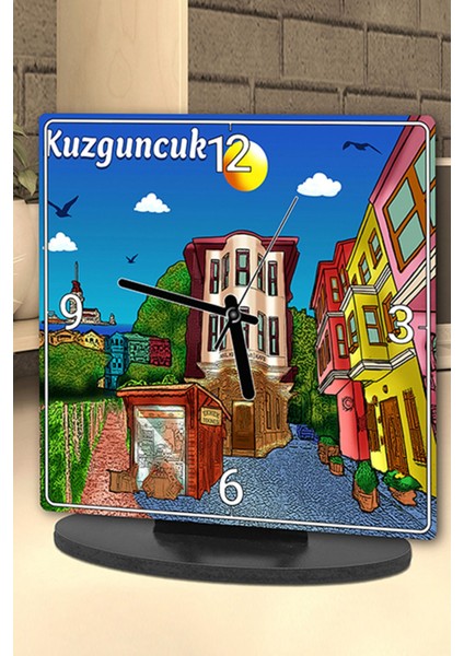 Bej Renkli Modern Masa Saati, Şık ve Kullanışlı Dekoratif Saat