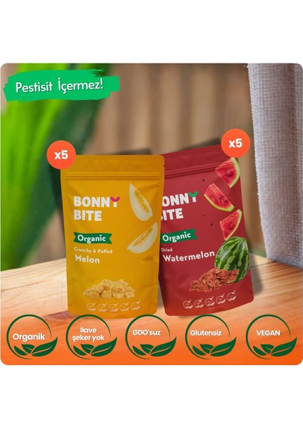 ORGANİK ÇITIR KAVUN & KURUTULMUŞ KARPUZ 10'LU PAKET