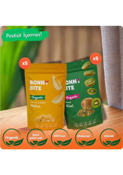 ORGANİK ÇITIR KAVUN & KURUTULMUŞ KİVİ 10'LU PAKETİ