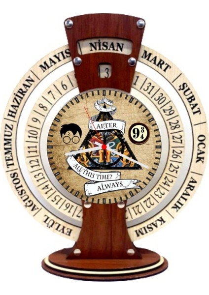 Bej Simge Sonsuz Maya Takvimli Saat, Şık ve Anlamlı Tasarım ile Dikkat Çeker.