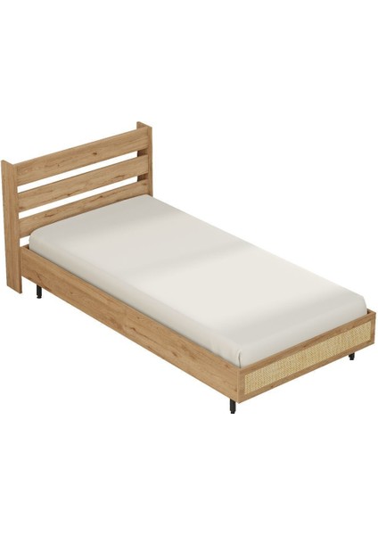 Bohem Tek Kişilik Karyola Metal Ayaklı Uv Baskı 100*200 cm Sepet-Jüt BOH13-SU fırsatları