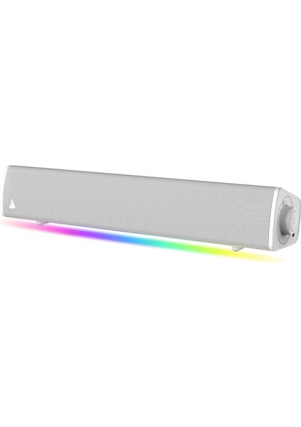 Creatıve Sound Blaster Gs3 (Beyaz) Rgb ve Superwide Teknolojisine Sahip Kompakt Oyun Soundbar, USB Üzerinden Güç Kaynağı, Bluetooth 5.4, Kulaklık Çıkışı, Pc ve Mac Için