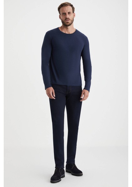 Kaşmir Karışım Lacivert Uzun Kollu T-Shirt fiyatları