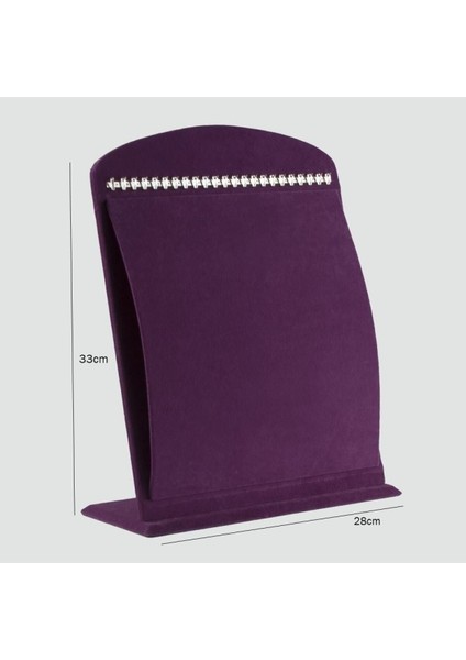 Mor Renkli Takı ve Tesbih Sergileme Standı, Şık ve Kullanışlı Tasarım.