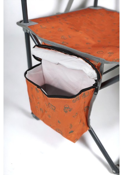 Termal Cepli Katlanır Plaj Piknik Kamp Sandalyesi Rejisör Koltuğu Turuncu 2 Adet modelleri