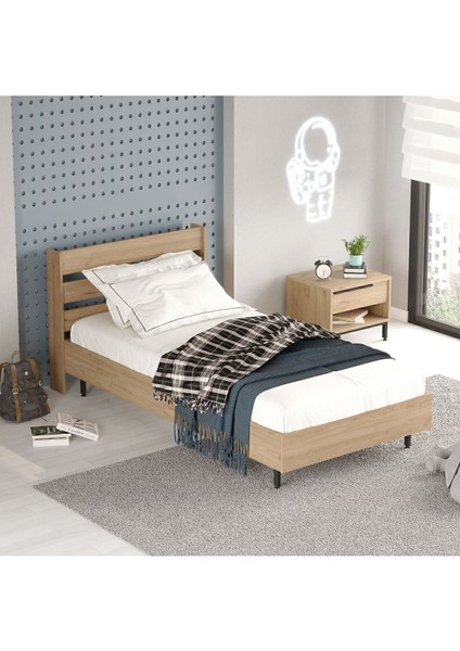 Bohem Tek Kişilik Karyola Metal Ayaklı 160*200 cm Sepet BOH13-S