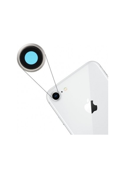 Iphone 8 Uyumlu Kamera Camı Silver