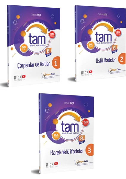 8.sınıf Matematik Fasikülleri Hiperzeka - 3 Kitap
