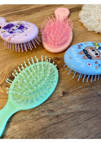Labubu Bebek Model Çanta Boy Çocuklar Için Saç Fırçası Tarak