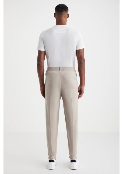 Kum Rengi Merino Yün Activewear Triko Pantolon indirimleri