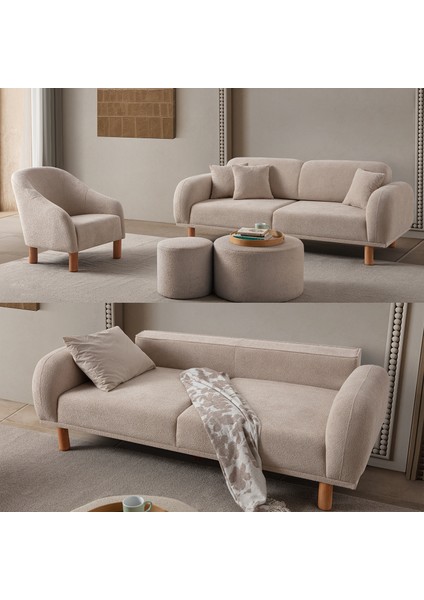 Regnum Koltuk Takımı 3+1 Taş Renk