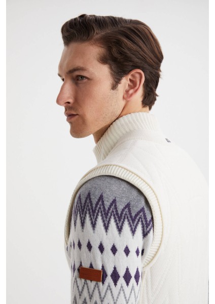 Ekru Activewear Merino Yün Ekru Yelek modelleri