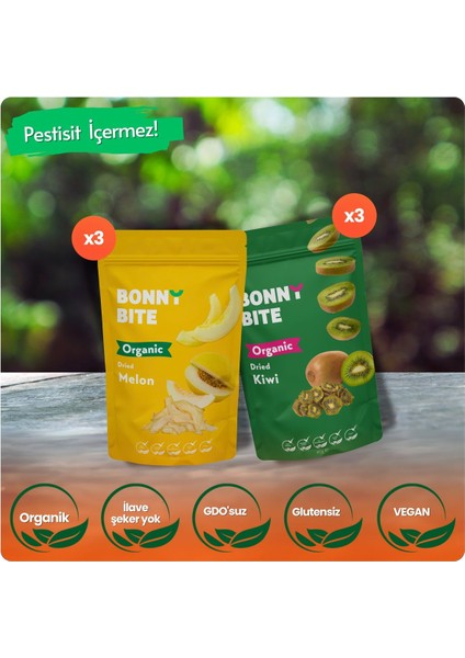 ORGANİK KAVUN & KURUTULMUŞ KİVİ 6'lı PAKETİ