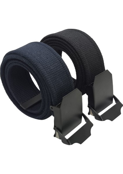2 Adet Kemer Siyah ve Lacivert Erkek Palaska Tarzı