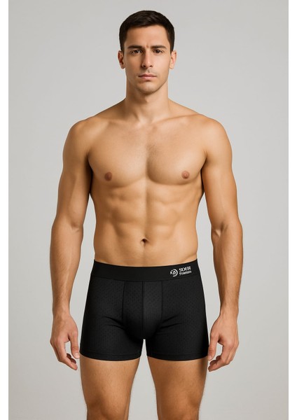 Dikişsiz Buz Ipek Ter Uzaklaştıran Spor Sürdürülebilir Özel Erkek Iç Giyim 4 Parça 1001 Boxer