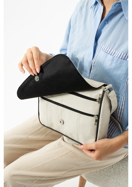 Büyük Boy Krem Kadın Deri Omuz ve Postacı Çanta indirimleri