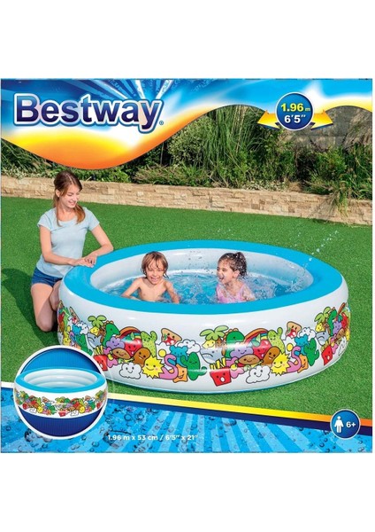 Renkli Şişme Jumbo Desenli Havuz 51122, Eğlence Dolu Yaz Keyfi! modelleri