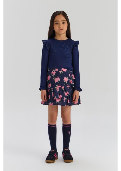 Bg Store Kız Çocuk Lacivert Tshirt