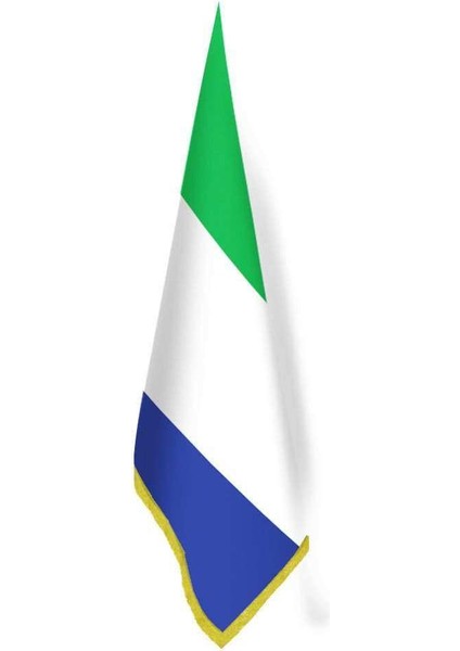 Sierra Leone Bayrağı - Ofis-Makam-Toplantı Odaları - Saçaklı Makam Bayrağı