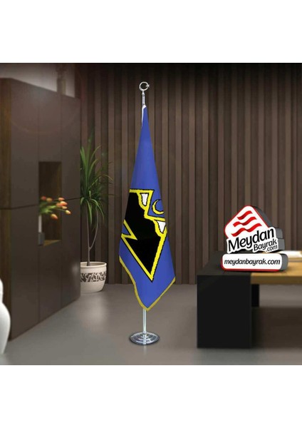 Karaçay -Karaçaylı Bayrak -Ofis -Makam-Toplantı Odaları -Direkli -Saçaklı Makam Bayrağı