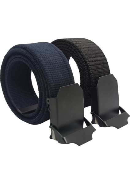 2 Adet Kemer Siyah ve Lacivert Erkek Palaska Tarzı