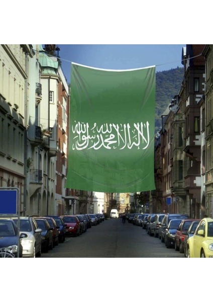 Islam Sancağı - Yeşil Düz Kelime-I Tevhid Bayrağı Raşel 400X600 cm